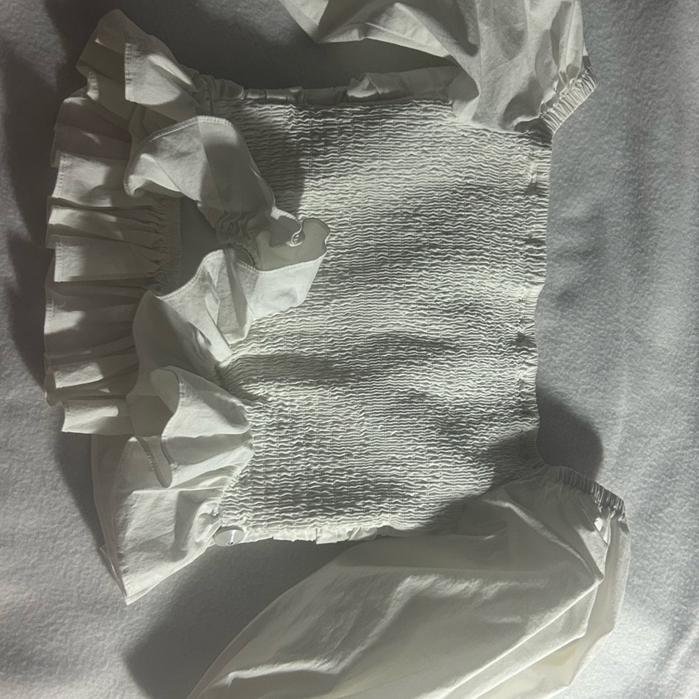 Express White Ruffle Blouse - Picture 4 of 4